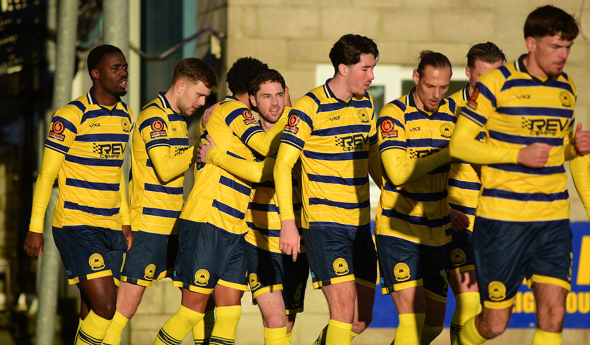 Farnborough players after the win