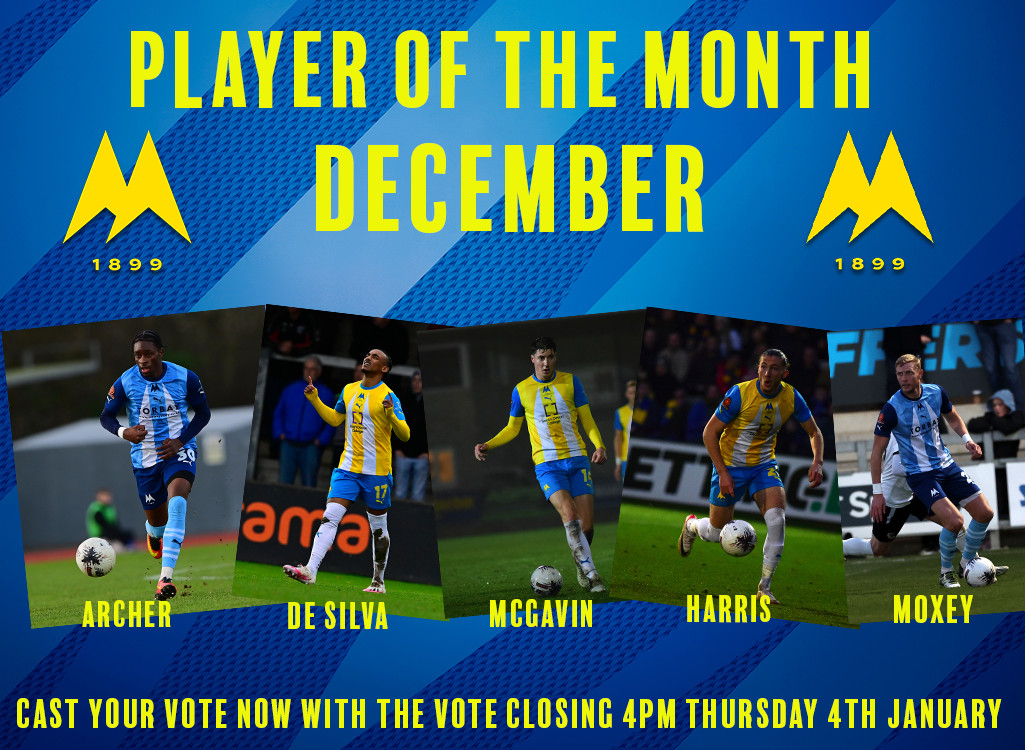 BVEC Player Of The Month Vote Closes 4pm Thursday! - Torquay United