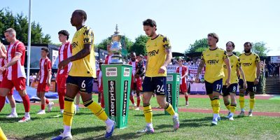 Sonny Blu Lo-Everton of Torquay United during the National League South Playoff Final match between Hornchurch and Torquay United  at Hornchurch Stadium, Upminster on 9 May 2026 - PHOTO: Frankie OKeeffe/PPAUK
