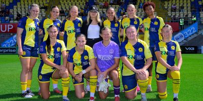 Torquay United and Roxy Thomas line up for a photo during the FA Womens National League Division 1 South West match between Torquay United Women and Ascot United Women at Plainmoor, Torquay on Sunday 23rd August 2026 - PHOTO: Frankie OKeeffe/PPAUK