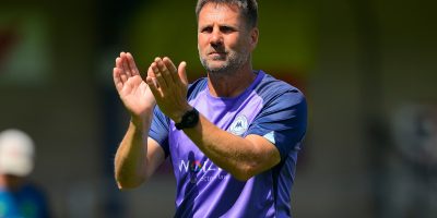 Jimmy Ball, Manager of Torquay United during the pre season friendly match between Torquay United and Cardiff City U21 at Plainmoor Torquay, Devon on Saturday 25th July 2026 - PHOTO: Frankie OKeeffe/PPAUK
