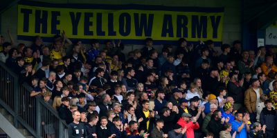 Torquay United fans during the National League South match between Torquay United and Dagenham & Redbridge at Plainmoor, Torquay on Saturday 11th October 2025 - PHOTO: Frankie OKeeffe/PPAUK