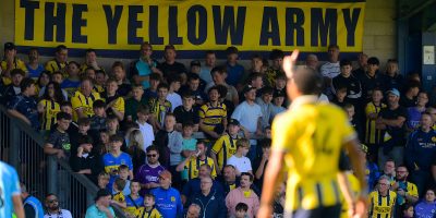 Torquay United fans during the National League South match between Torquay United and Folkestone Invicta at Plainmoor, Torquay on Saturday 5th September 2026 - PHOTO: Frankie OKeeffe/PPAUK