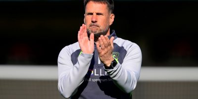 Jimmy Ball, Manager of Torquay United during the National League South match between Torquay United and Hemel Hempstead Town at Plainmoor, Torquay on Saturday 18th April 2026 - PHOTO: Frankie OKeeffe/PPAUK