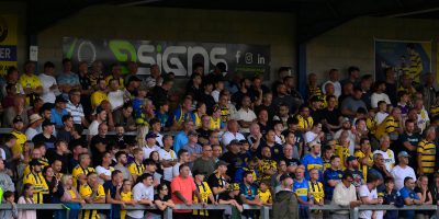 Torquay United fans during the National League South match between Torquay United and Weston Super Mare at Plainmoor, Torquay on Tuesday 18th August 2026 - PHOTO: Frankie OKeeffe/PPAUK