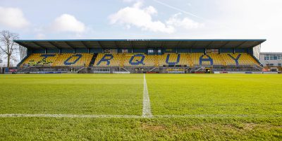 EDITORIAL USE ONLY No use with unauthorised audio, video, data, fixture lists, club/league logos or "live" services. Online in-match use limited to 120 images, no video emulation. No use in betting, games or single club/league/player publications.
Mandatory Credit: Photo by PPAUK (12789480c)
General view of Plainmoor before the National League match between Torquay United and Wrexham at Plainmoor Torquay, Devon on Saturday 5th February 2022 - PHOTO: Dave Crawford/PPAUK
Torquay United v Wrexham, Conference Premier National League, Football, Plainmoor, Torquay, UK - 05 Feb 2022